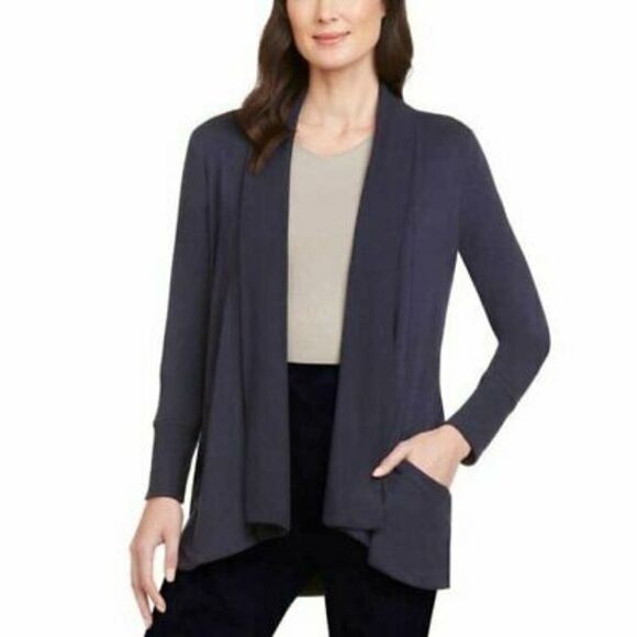 Max & Mia Womens Drape Front Cardigan - Picture 1 of 4